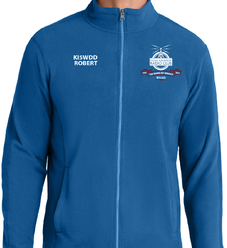Mens F223_Fleece-Zip Up-Light Royal_Model_Front Microfleece Mens Jacket