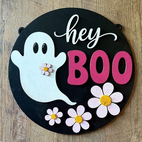 Hey Boo! Ghost Door Hanger
