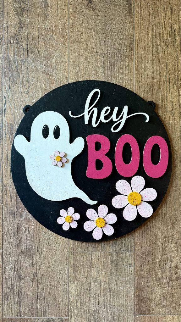 Hey Boo! Ghost Door Hanger