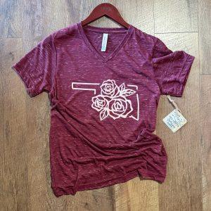 Oklahoma Rose Tee - Where Home Blooms