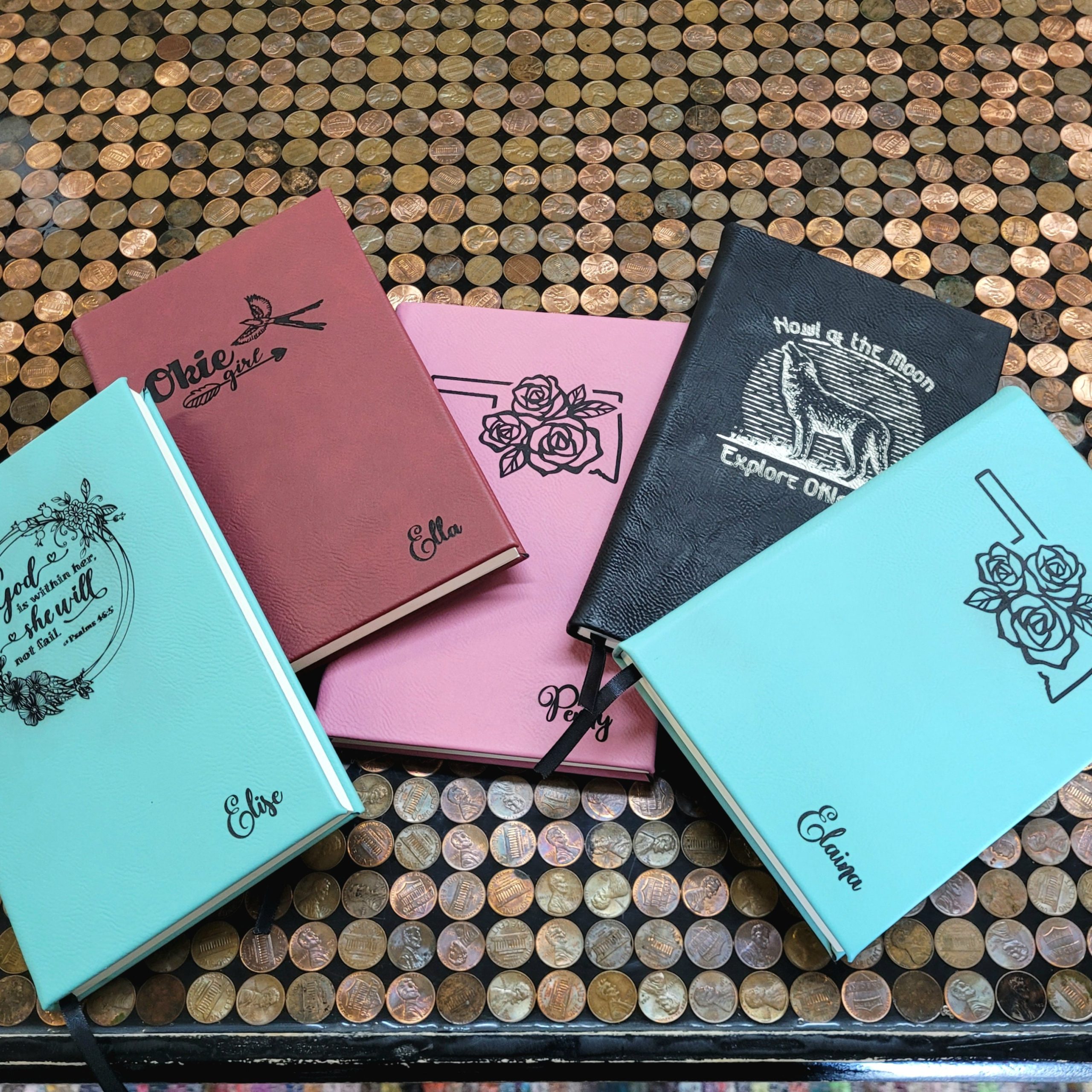 Personalized Buffalo Leatherette Journal: Custom State & Name Engraved - Image 5