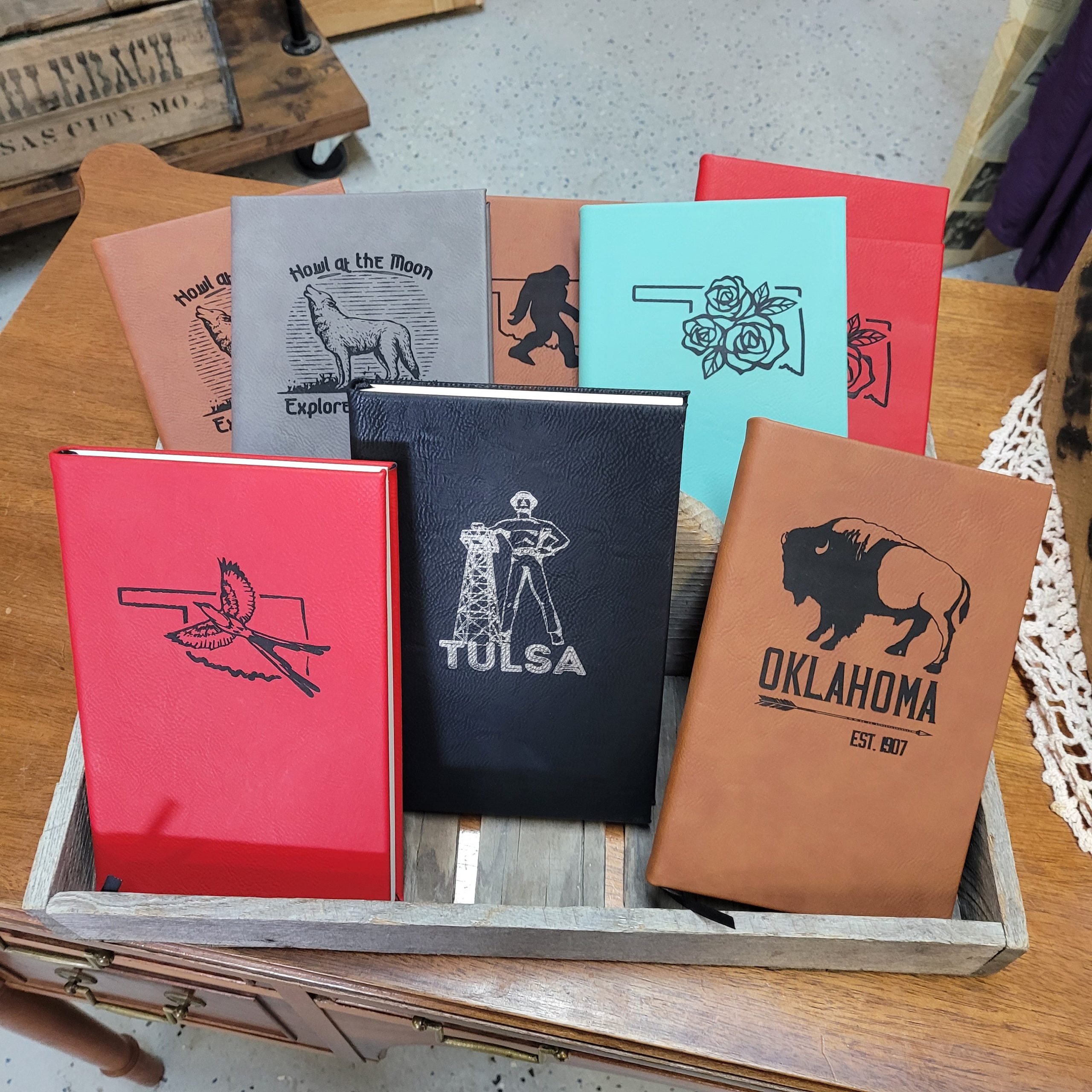 Personalized Buffalo Leatherette Journal: Custom State & Name Engraved - Image 7