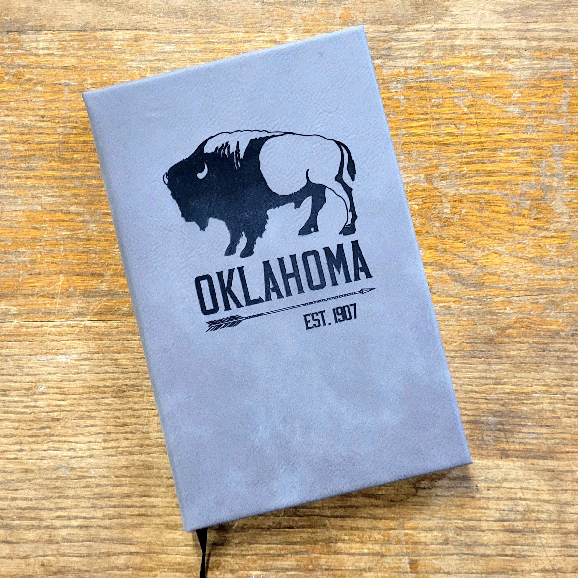 Personalized Buffalo Leatherette Journal: Custom State & Name Engraved - Image 3