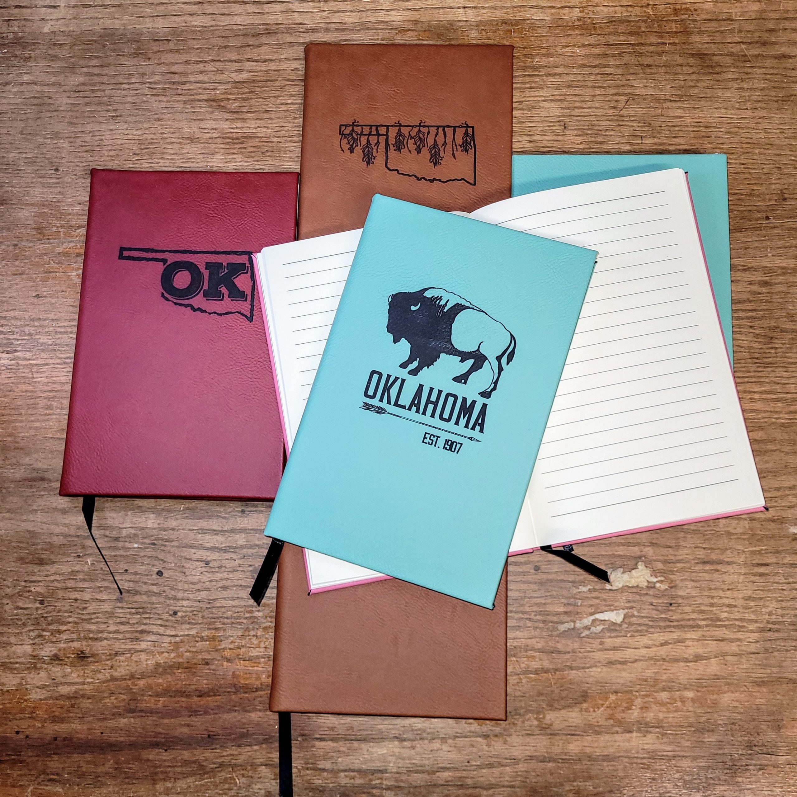 Personalized Buffalo Leatherette Journal: Custom State & Name Engraved - Image 8