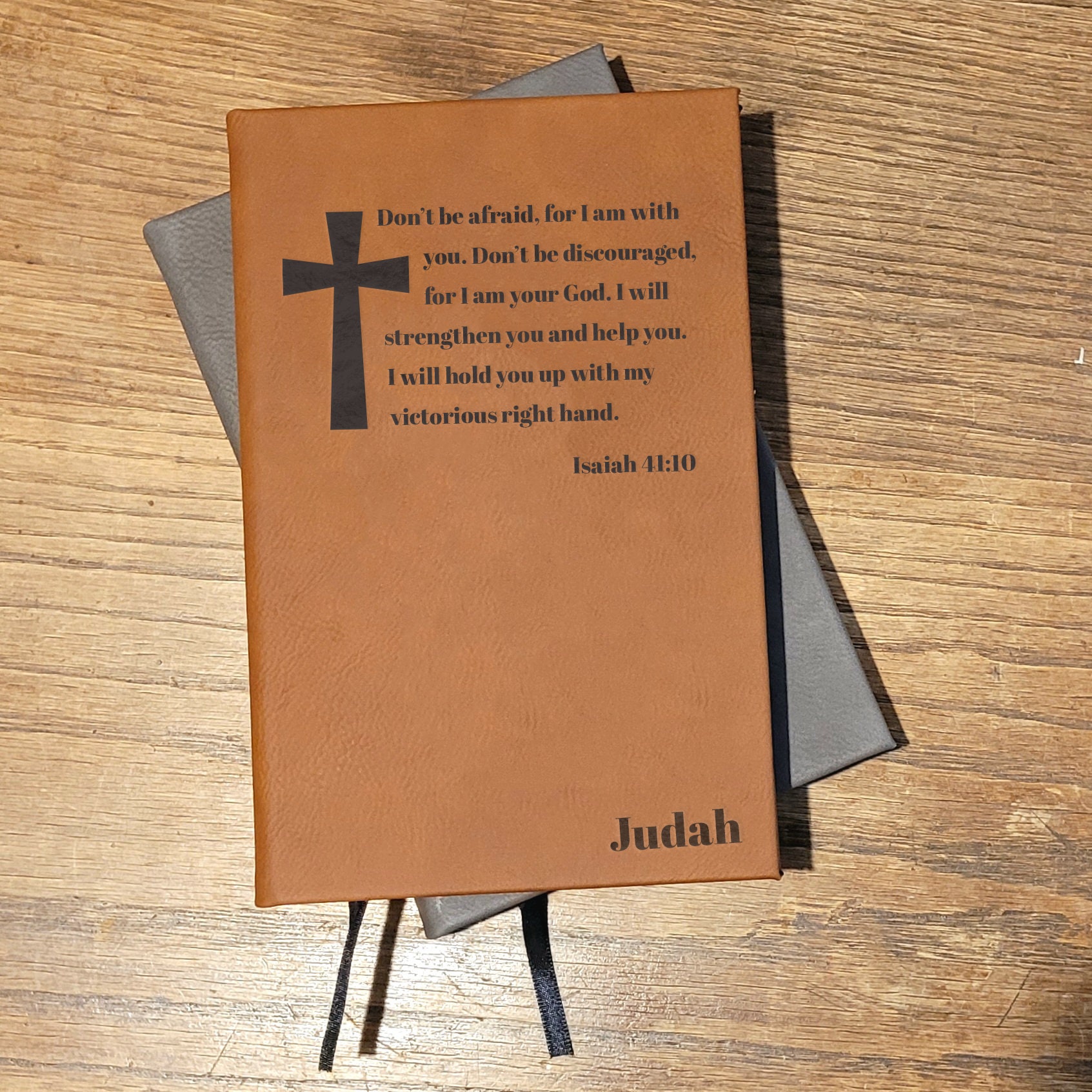 Personalized Cross Journal: Christian Bible Verse Notebook Gift - Image 2