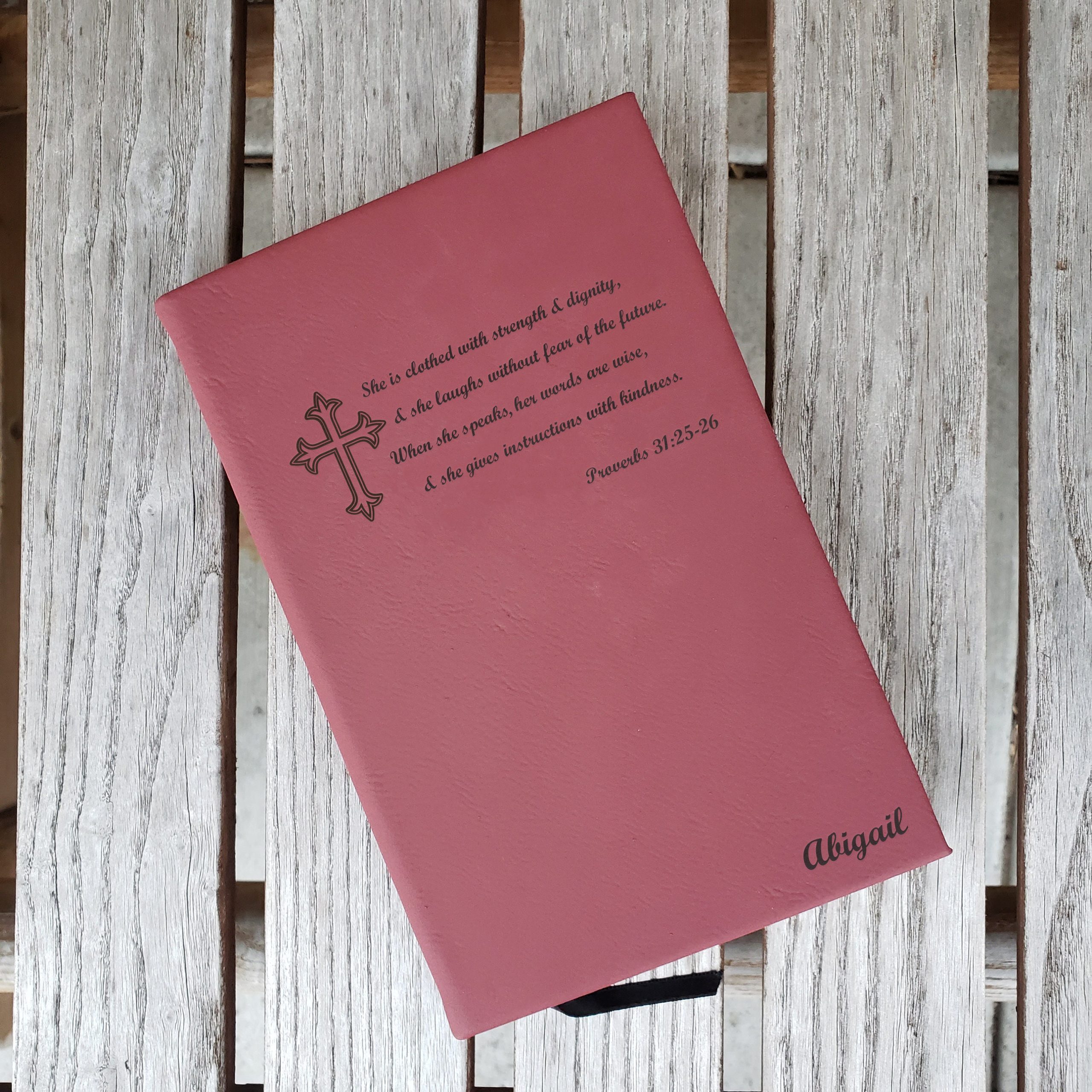 Personalized Cross Journal: Christian Bible Verse Notebook Gift - Image 6