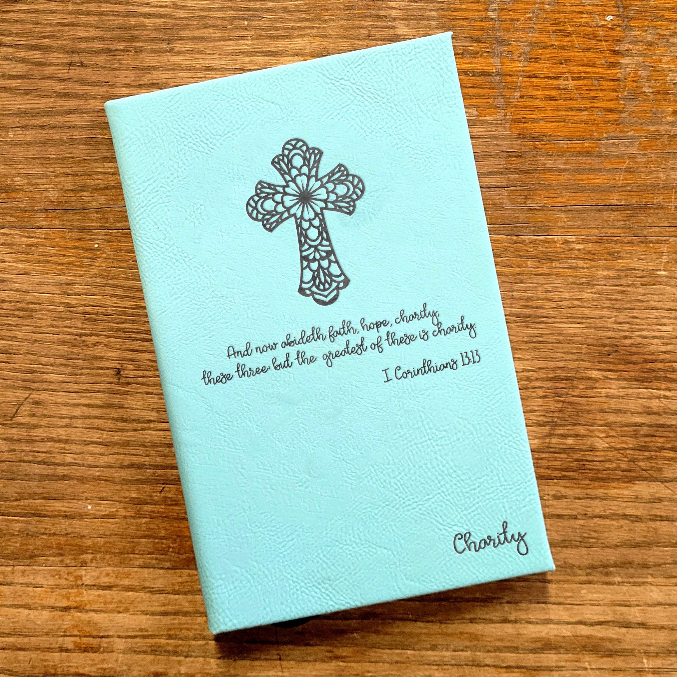 Personalized Cross Journal: Christian Bible Verse Notebook Gift