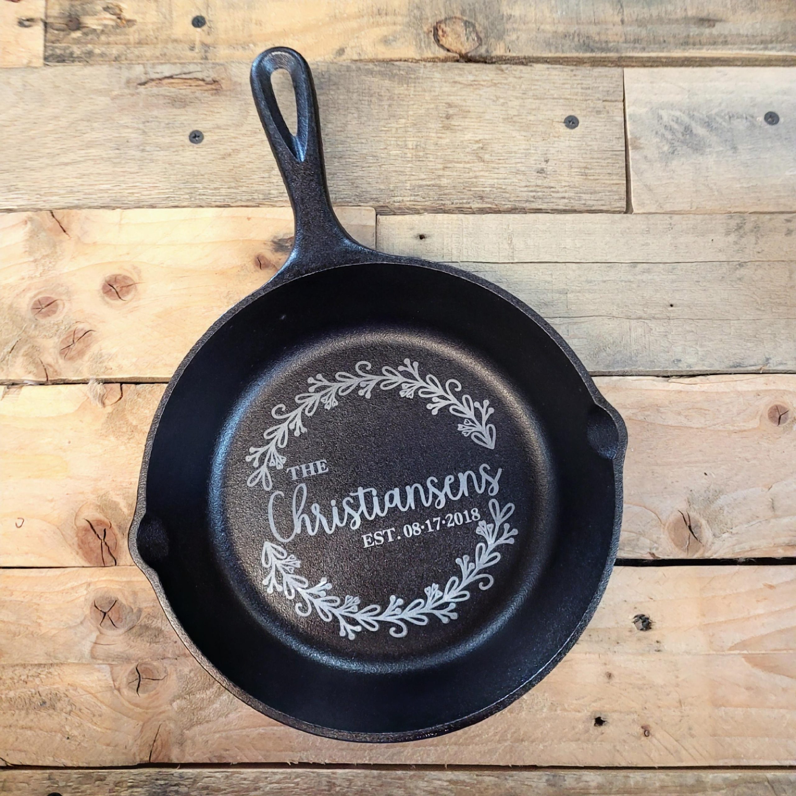 Personalized Cast Iron Bacon Press: Engraved BBQ Anniversary Gift