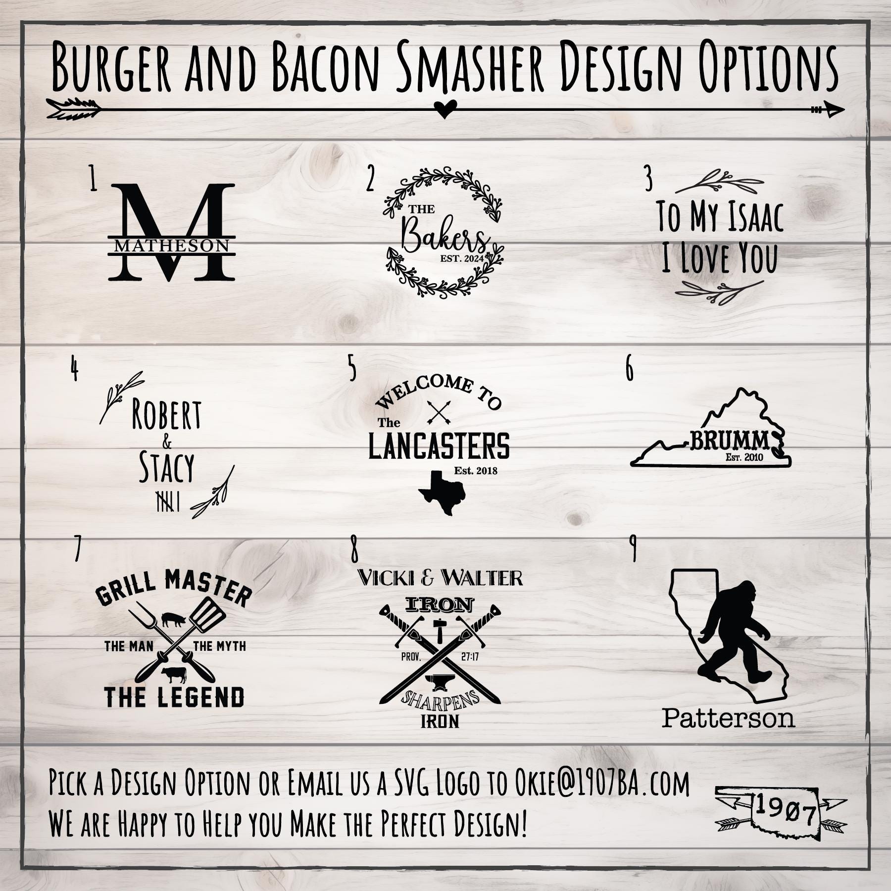 Personalized Cast Iron Burger Smasher: Engraved Grilling Anniversary Gift - Image 10