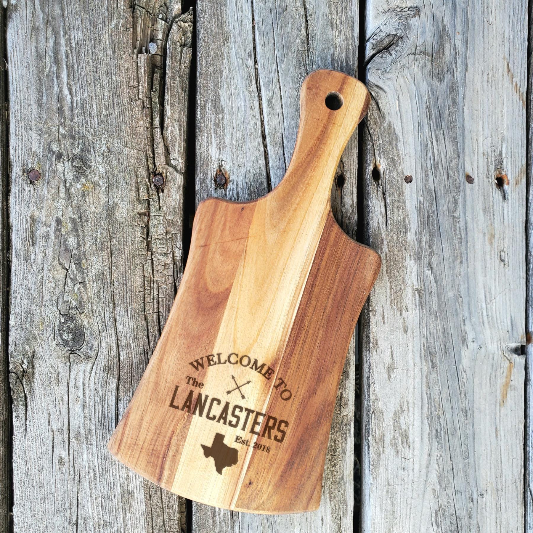 Personalized Acacia Wood Serving Board: Engraved Anniversary Gift - Image 6