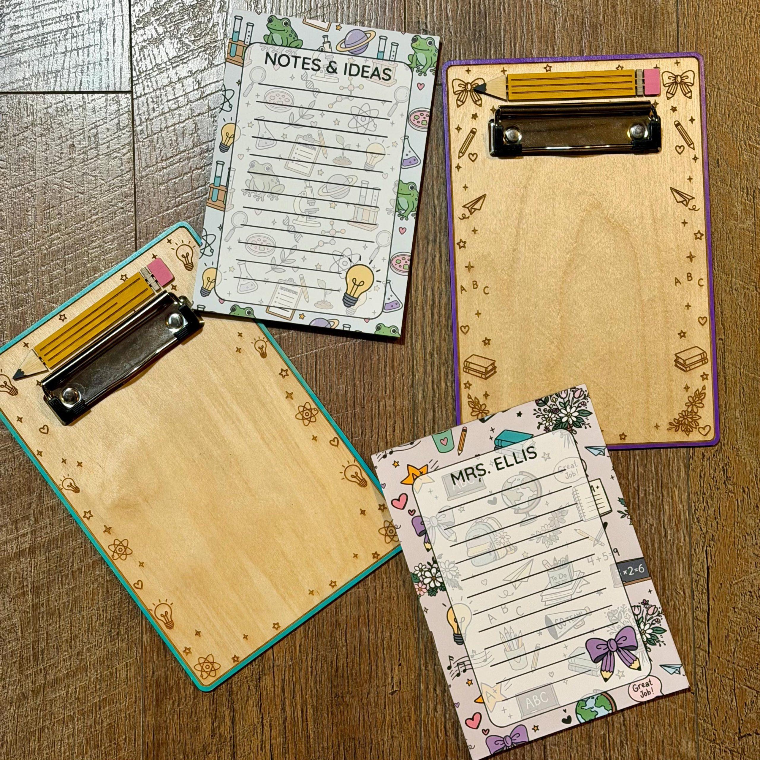 Personalized Teacher Clipboard: 5x7 Wooden Notepad Gift - Image 7